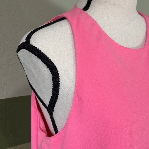 Lauren Ralph Lauren Crepe Overlay Shift Dress in Pink Sz 8 - Picture 4 of 9